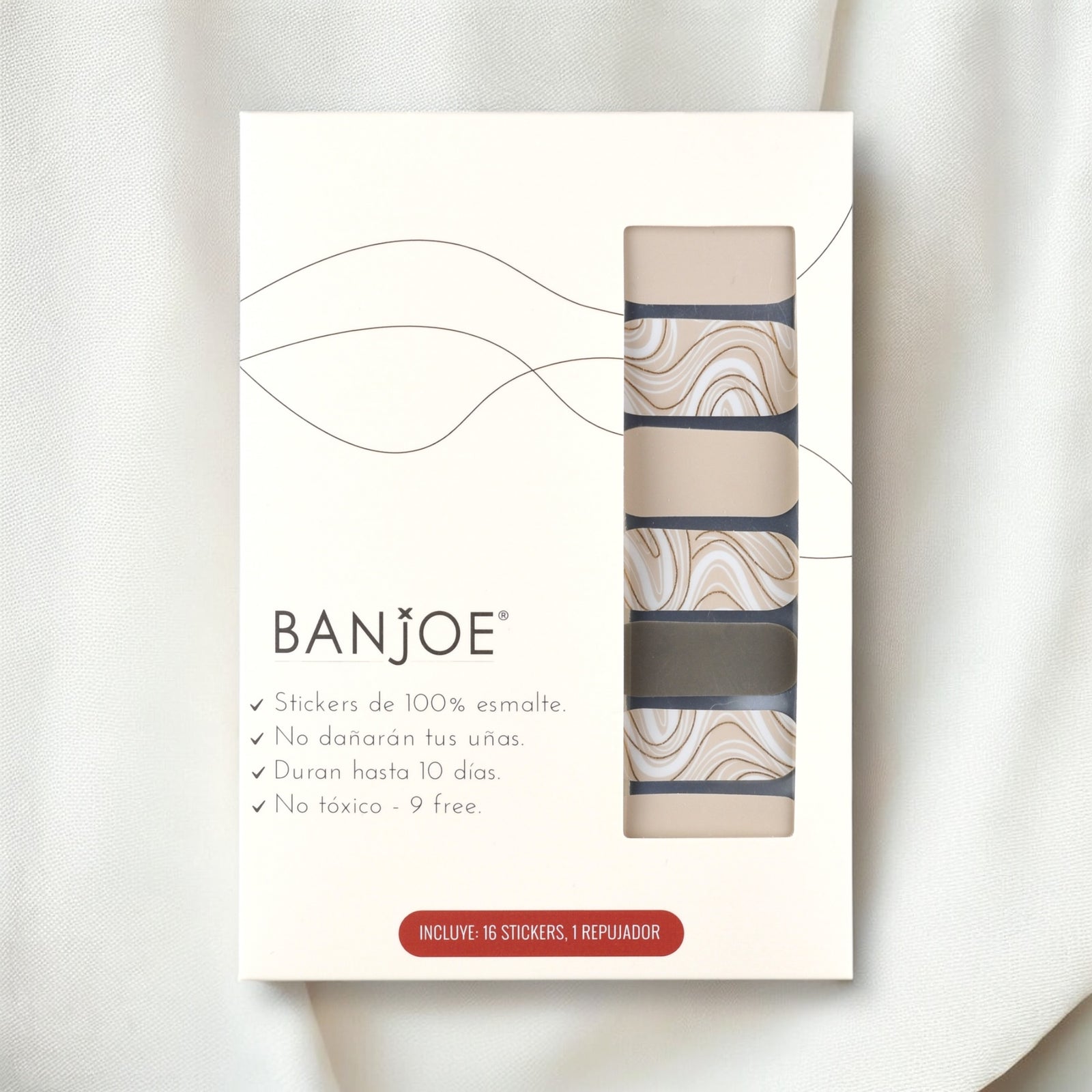 Ondas beige | Stickers de Esmalte