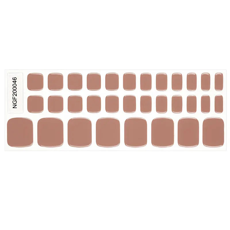 Café Crema Pedicure | Stickers de Gel