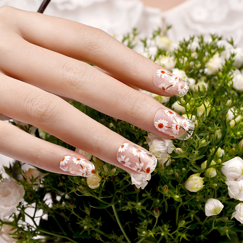 Clear Daisy | Stickers de Esmalte