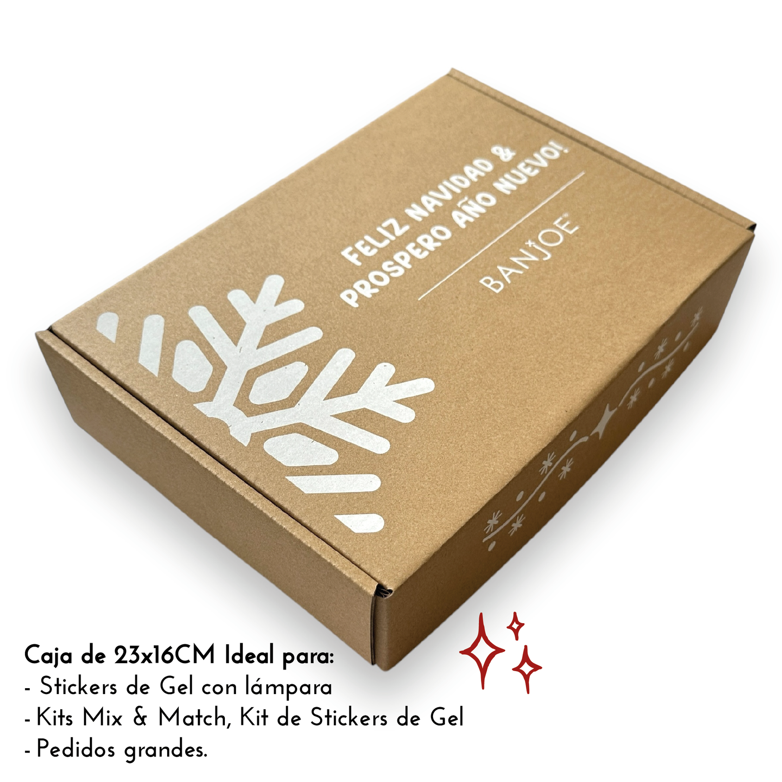 Caja Kraft Navideña 23x16 CM