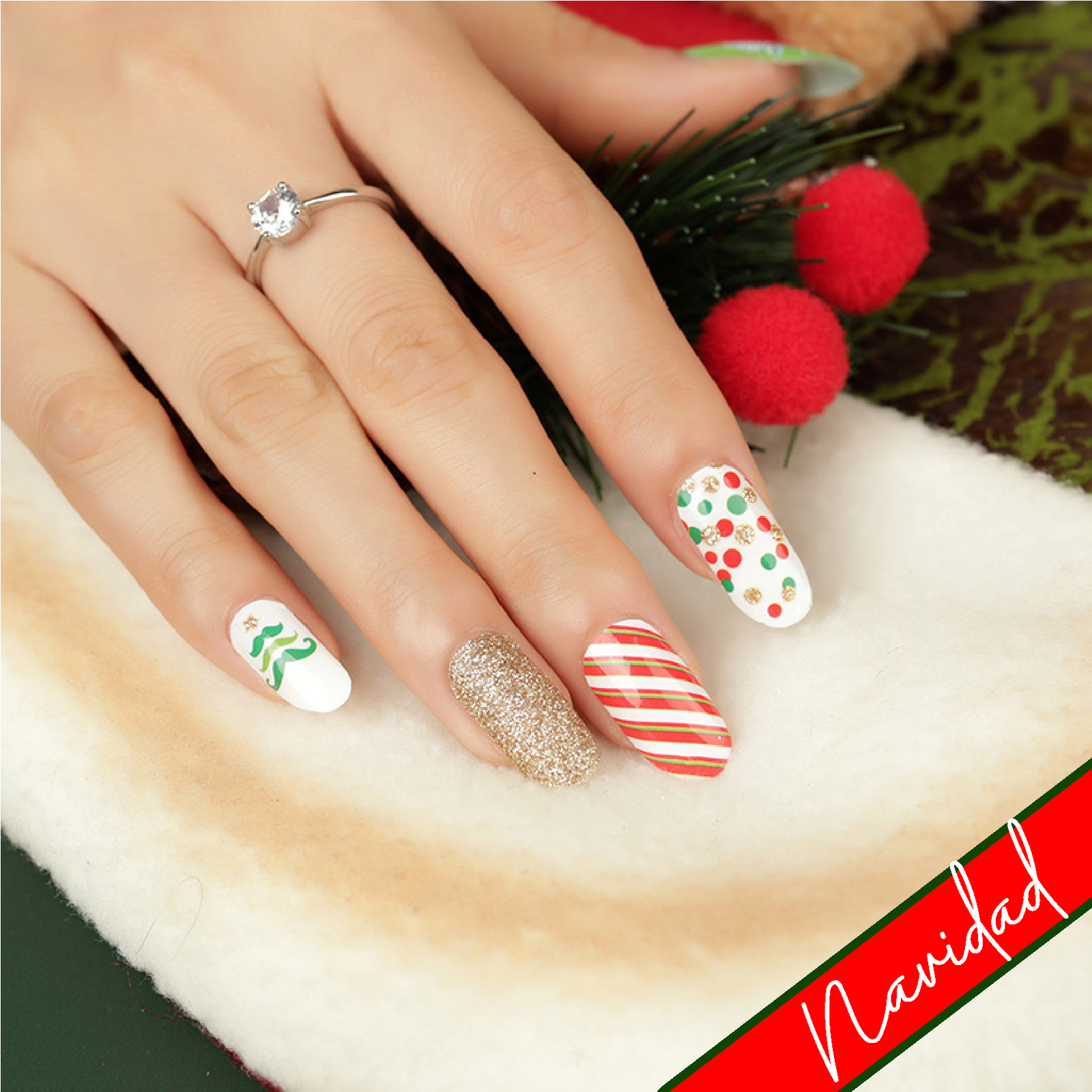Verde Navidad | Stickers de Esmalte