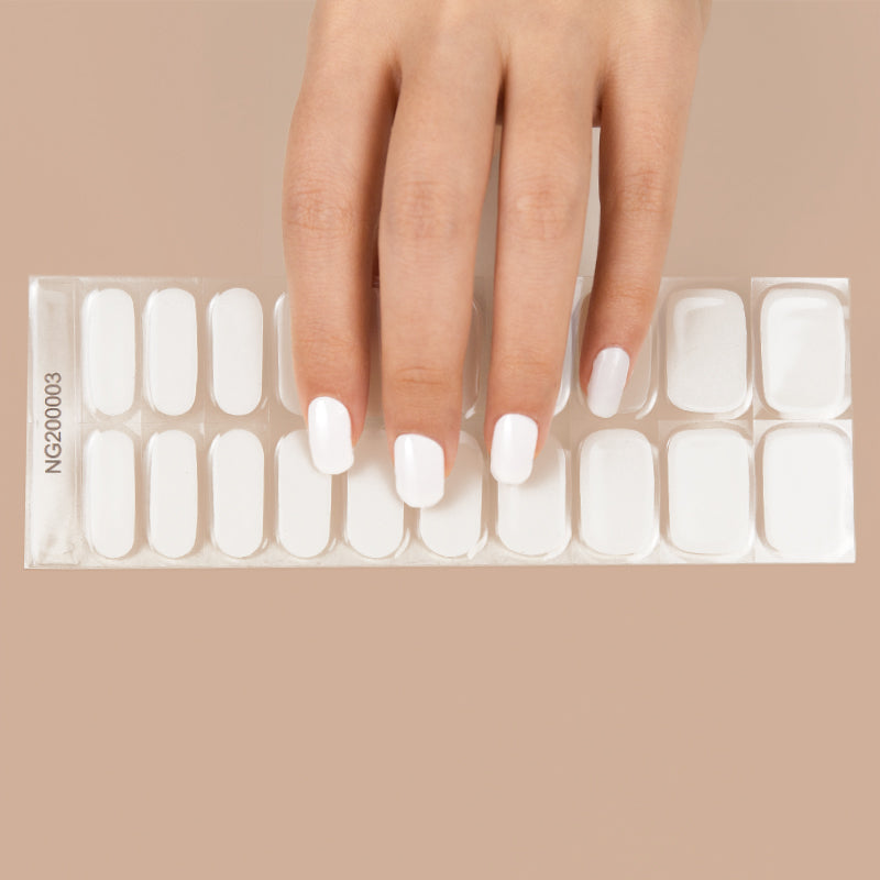 Blanco Sólido | Stickers de Gel