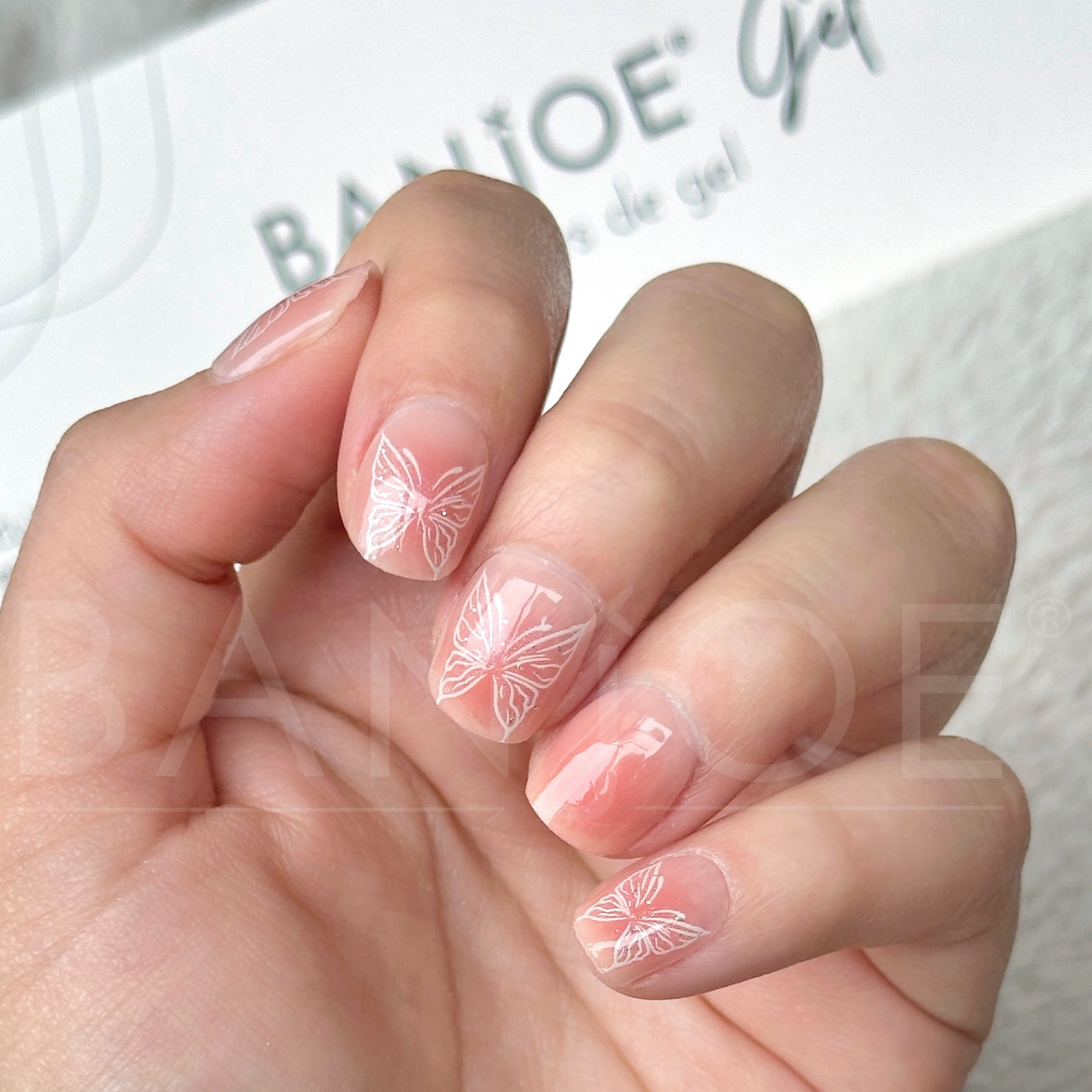 Mariposas Nude | Stickers de Gel