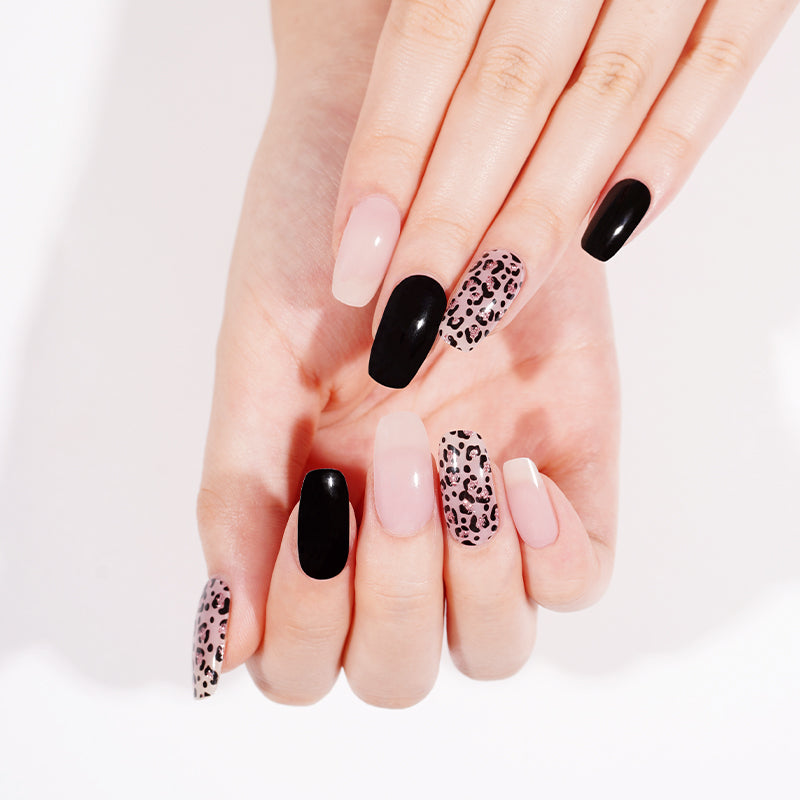 Rose &amp; Black Print | Stickers de Gel