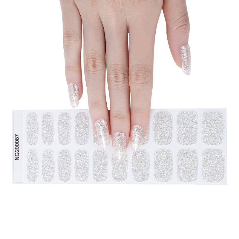 Silver Glitter | Stickers de Gel