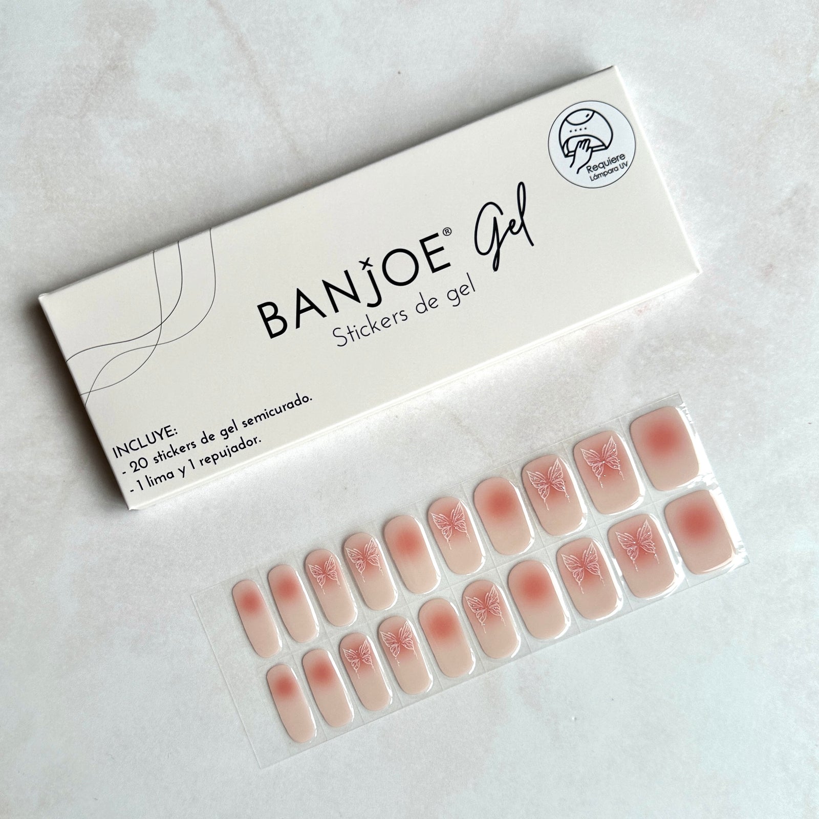 Mariposas Nude | Stickers de Gel