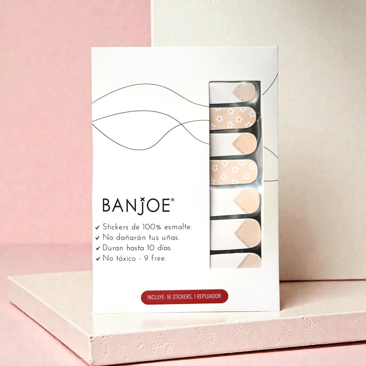 Rosa Chevron | Stickers de Esmalte