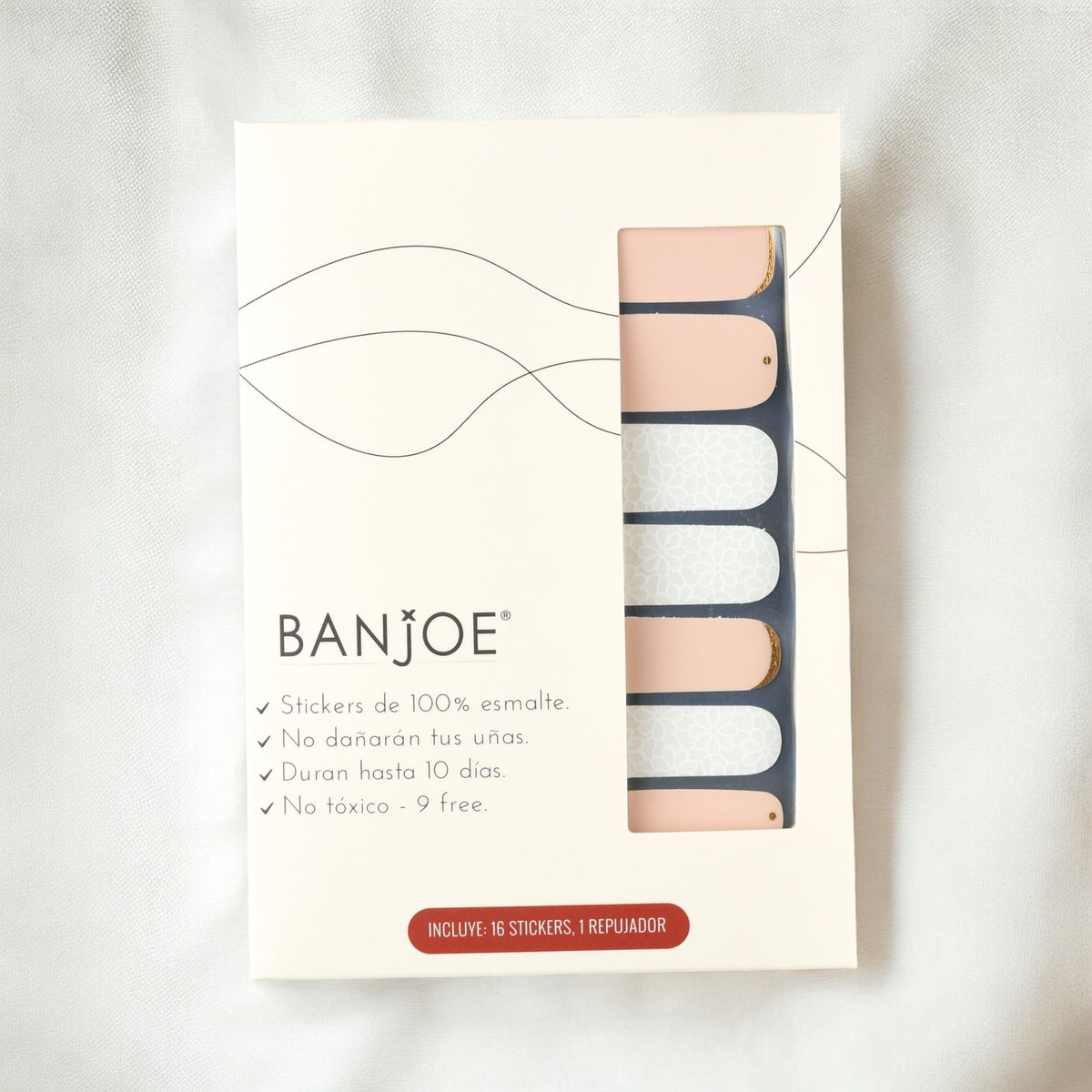 Beige Floreado | Stickers de Esmalte