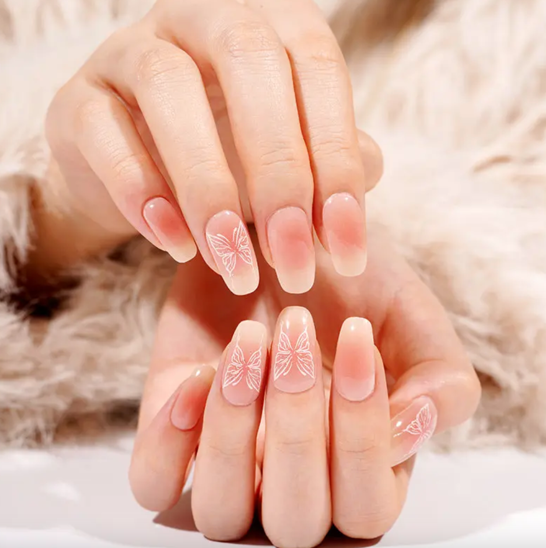 Mariposas Nude | Stickers de Gel