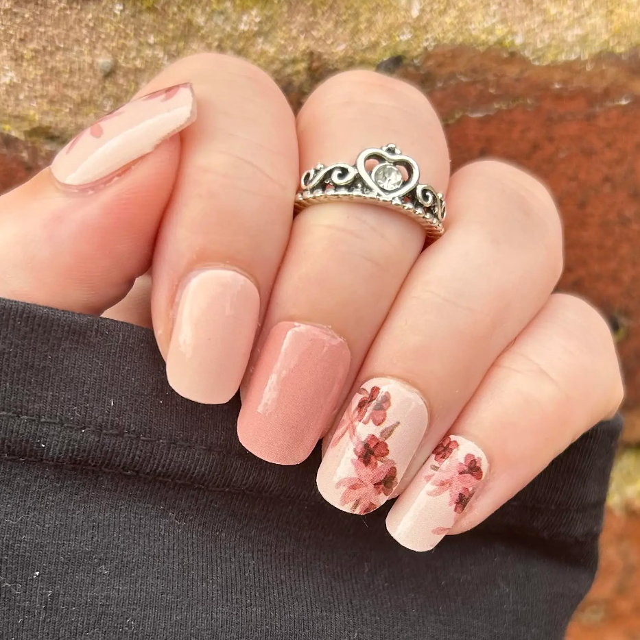 Flores Burdeo | Stickers de Esmalte