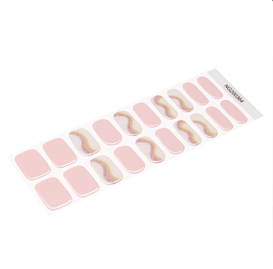 Ondas Rosa Pastel | Stickers de Gel