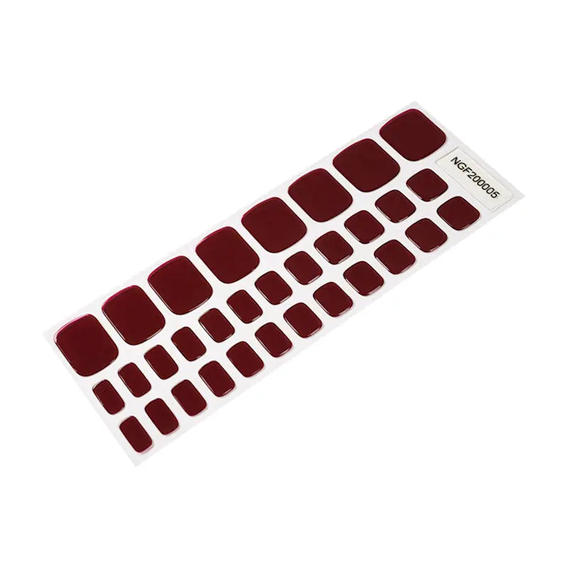 Vinotinto Pedicure | Stickers de Gel