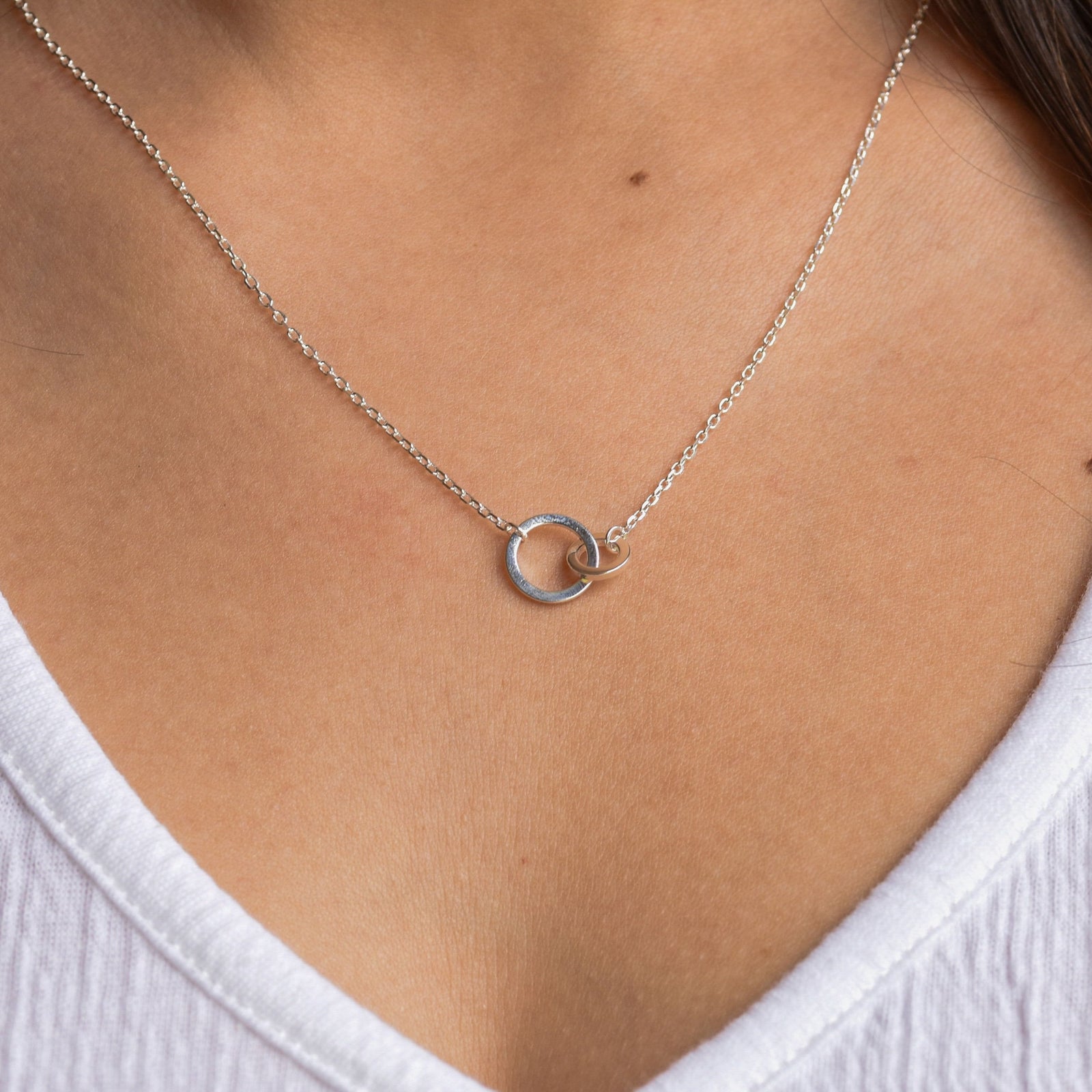 Collar Doble Argollas Plata