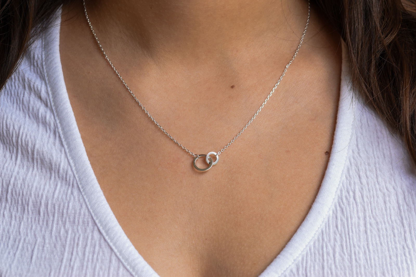 Collar Doble Argollas Plata