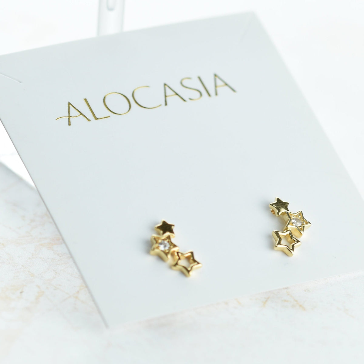 Gold Star Aros Enchapados en Oro