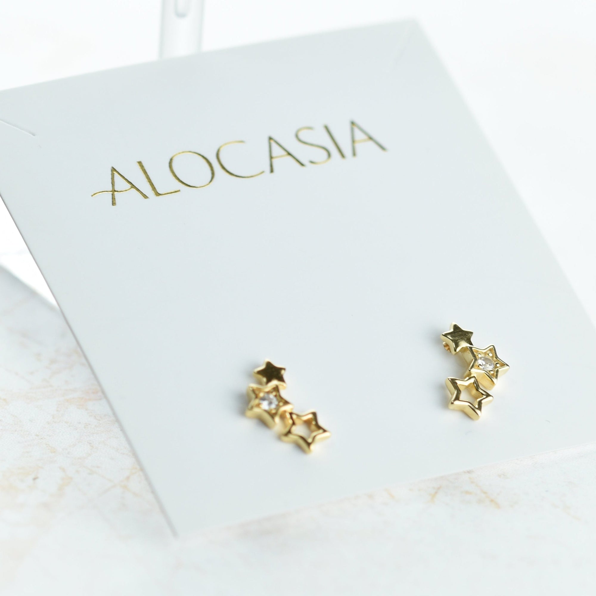 Gold Star Aros Enchapados en Oro