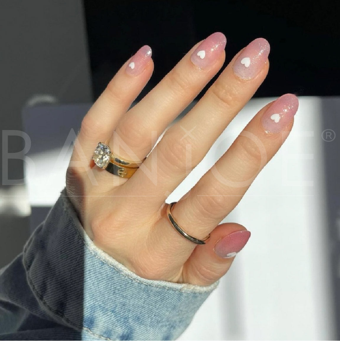 Pink Heart  | Stickers de Esmalte