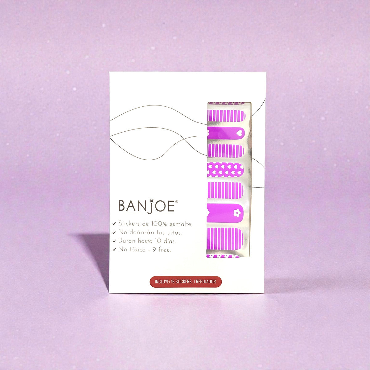 Flores Púrpura | Stickers de Esmalte