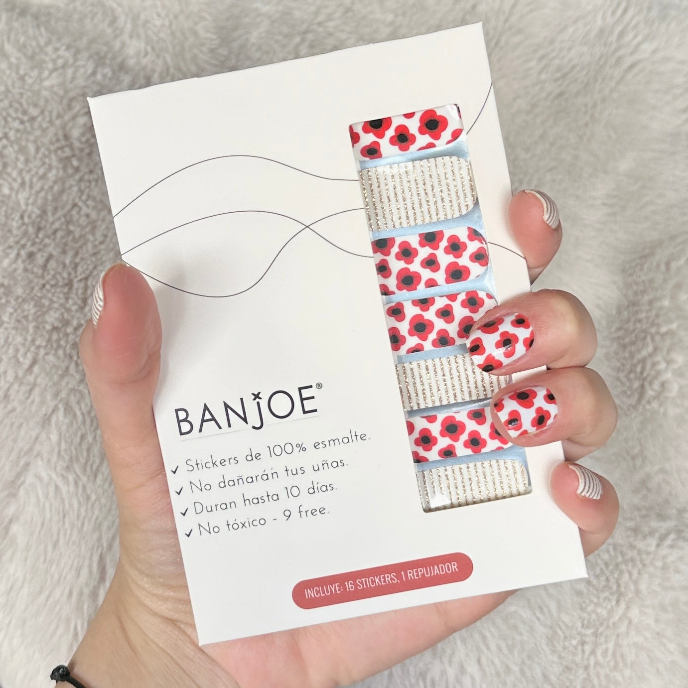 Rojo Amapola | Stickers de Esmalte