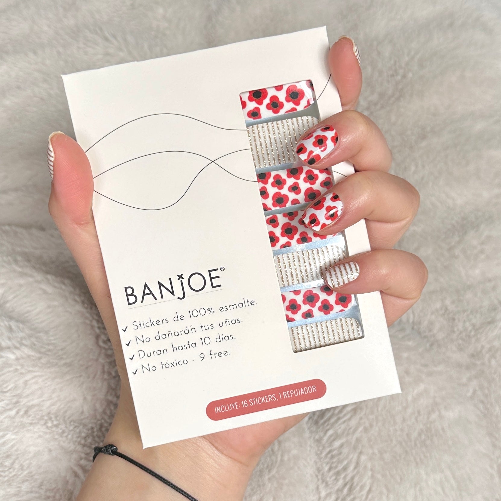 Rojo Amapola | Stickers de Esmalte