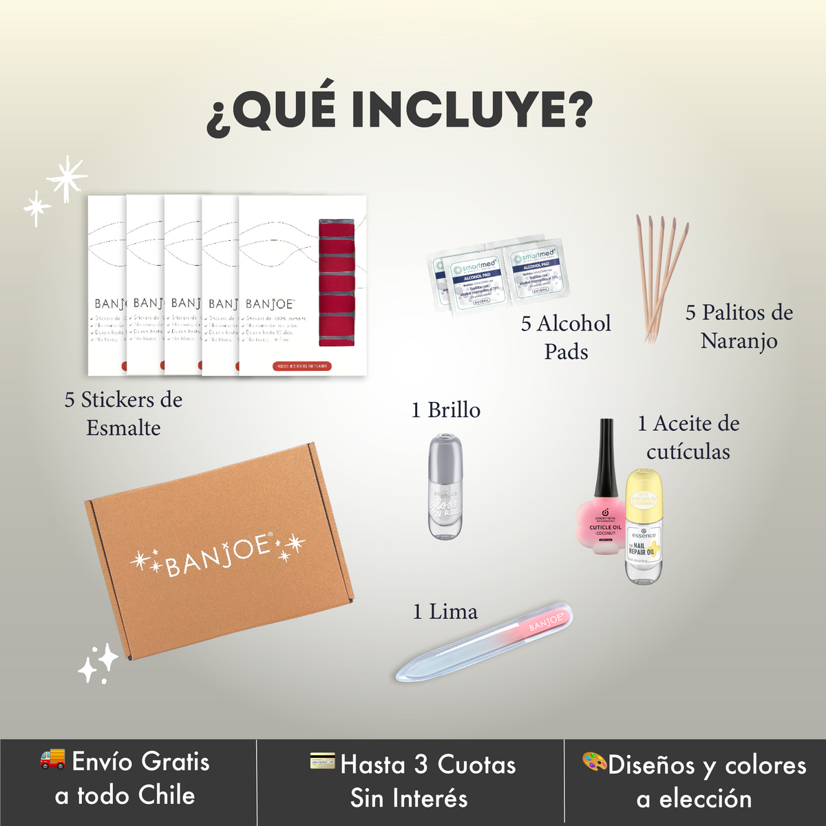 Kit Inicial Stickers de Esmalte