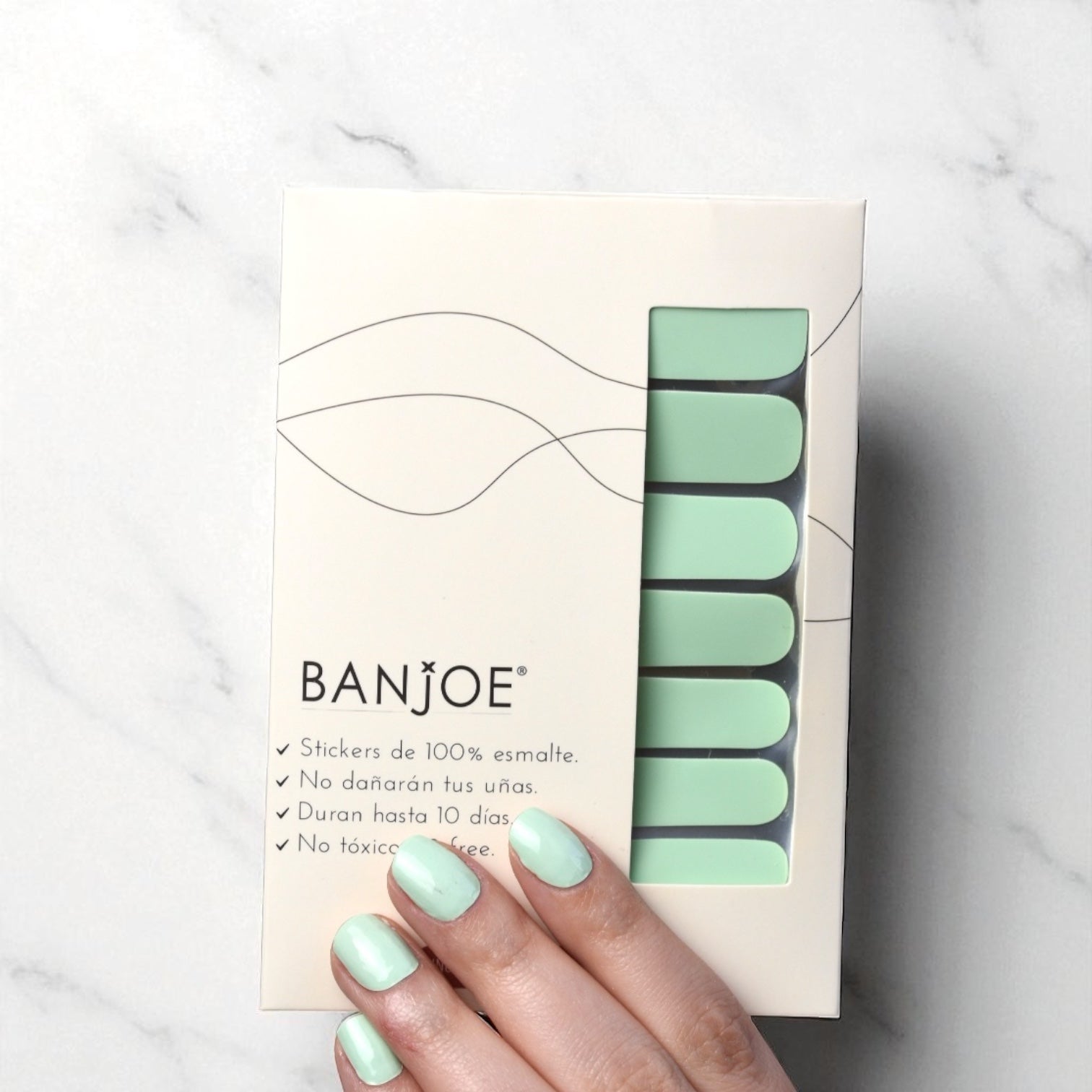 Menta Pastel | Stickers de Esmalte