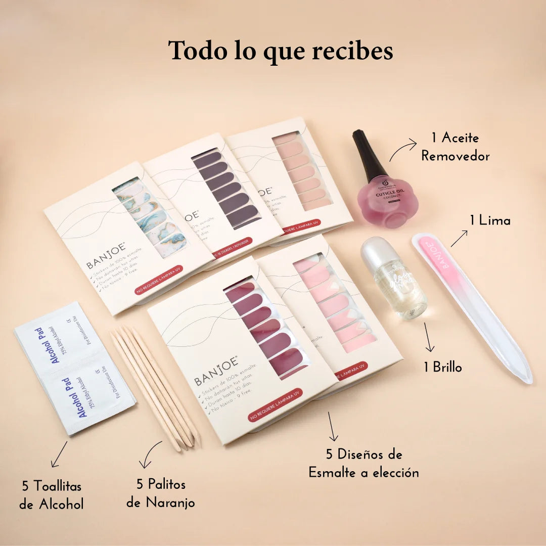 Kit Completo de Stickers de Esmalte