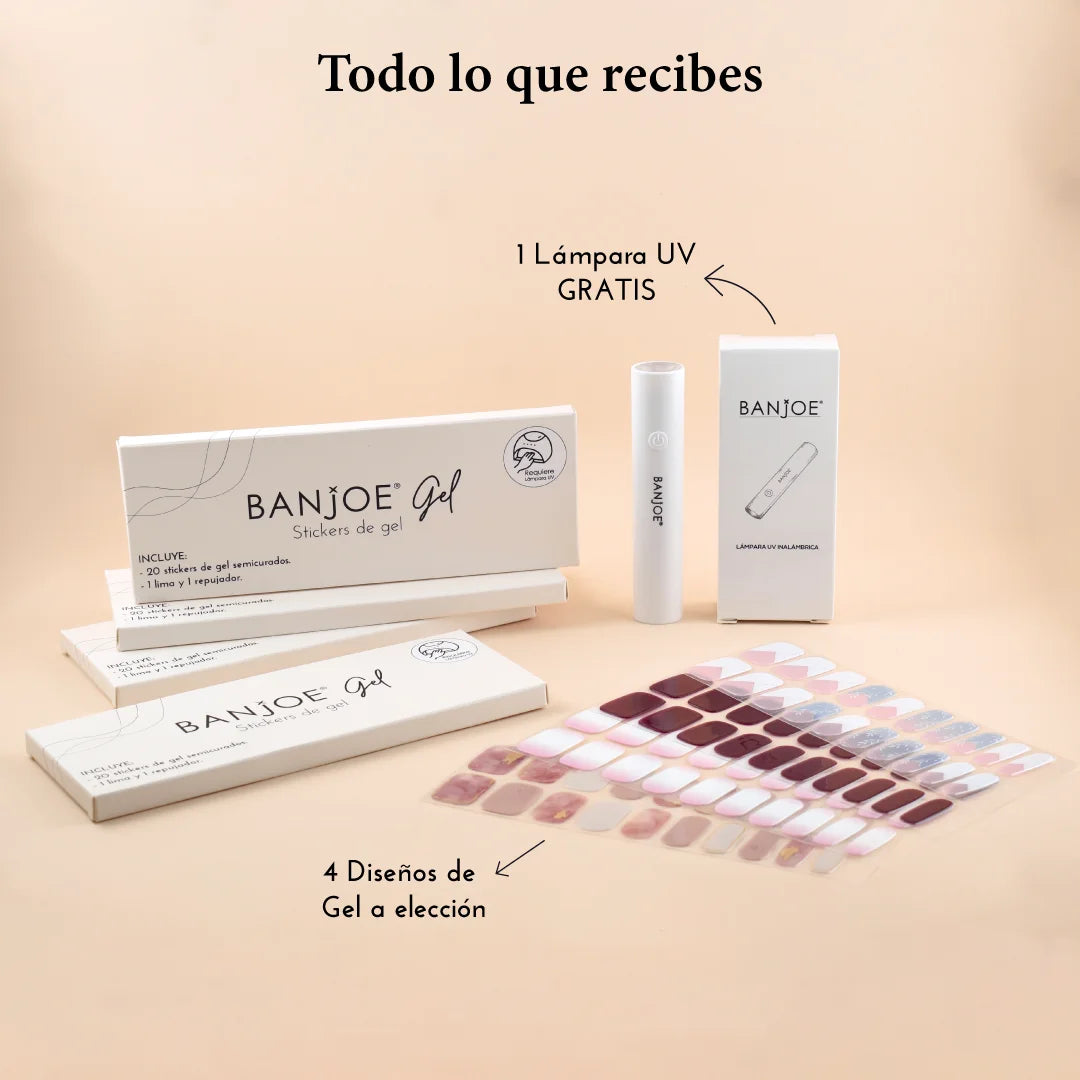 Pack Gel | 4 Diseños + Lámpara GRATIS