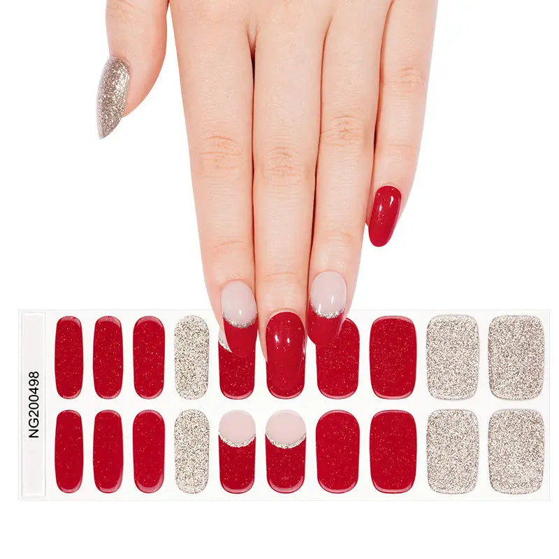 Francesa Gold & Red | Stickers de Gel