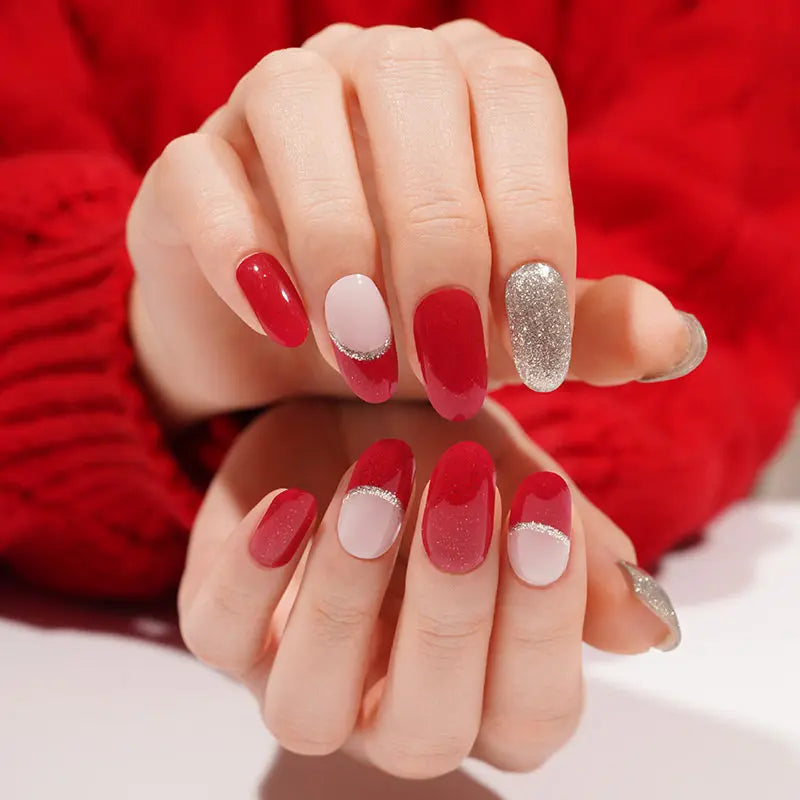 Francesa Gold & Red | Stickers de Gel