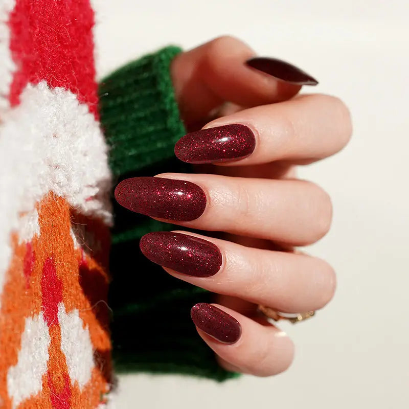 Red xmas glitter | Stickers de Gel