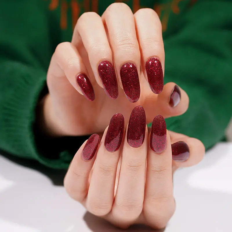 Red xmas glitter | Stickers de Gel