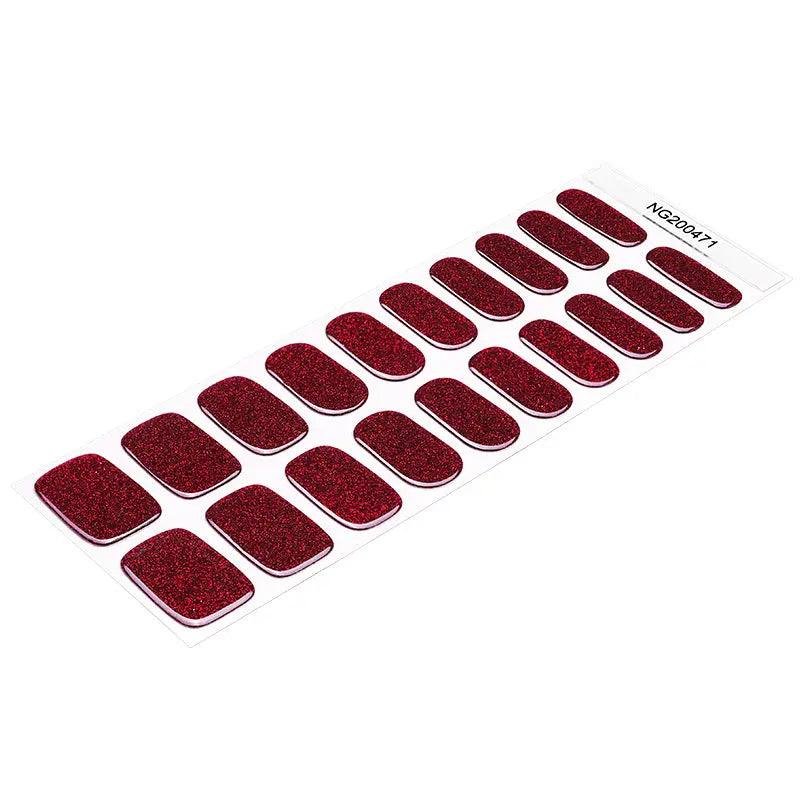 Red xmas glitter | Stickers de Gel