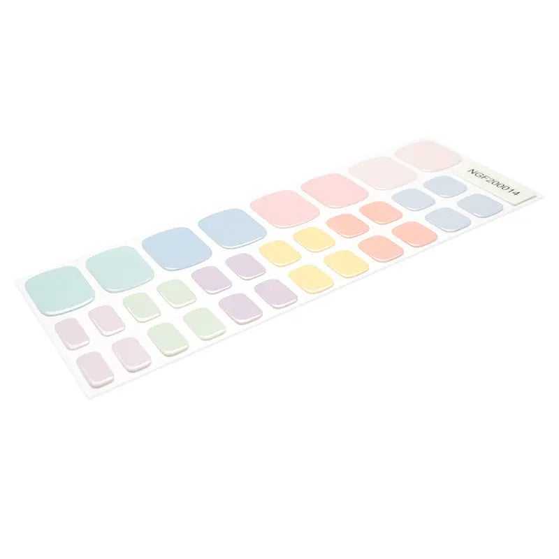 Candy Pastel Pedicure | Stickers de Gel