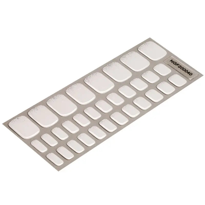 Blanco Snow Pedicure | Stickers de Gel