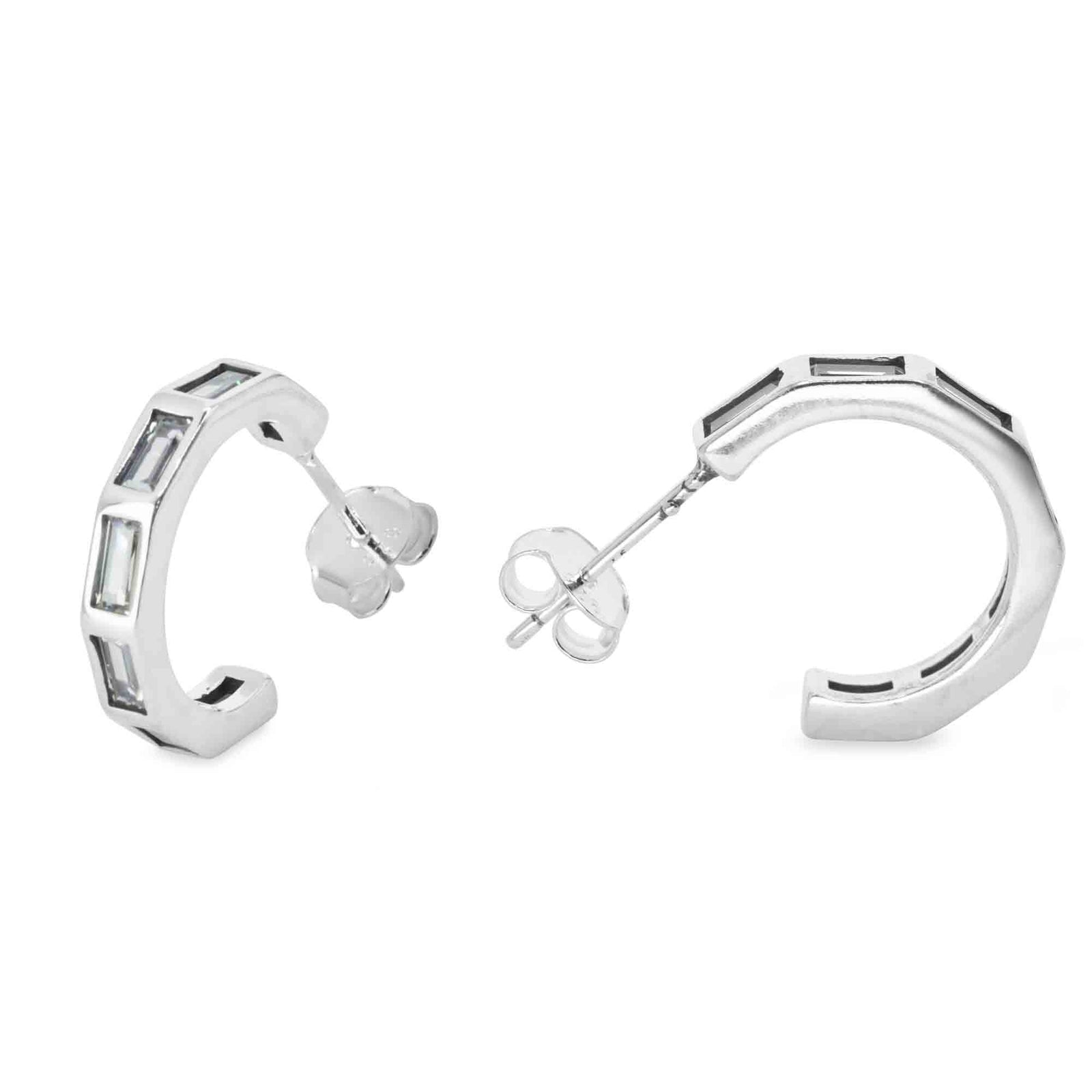 Argollas Diana Plata 15 mm