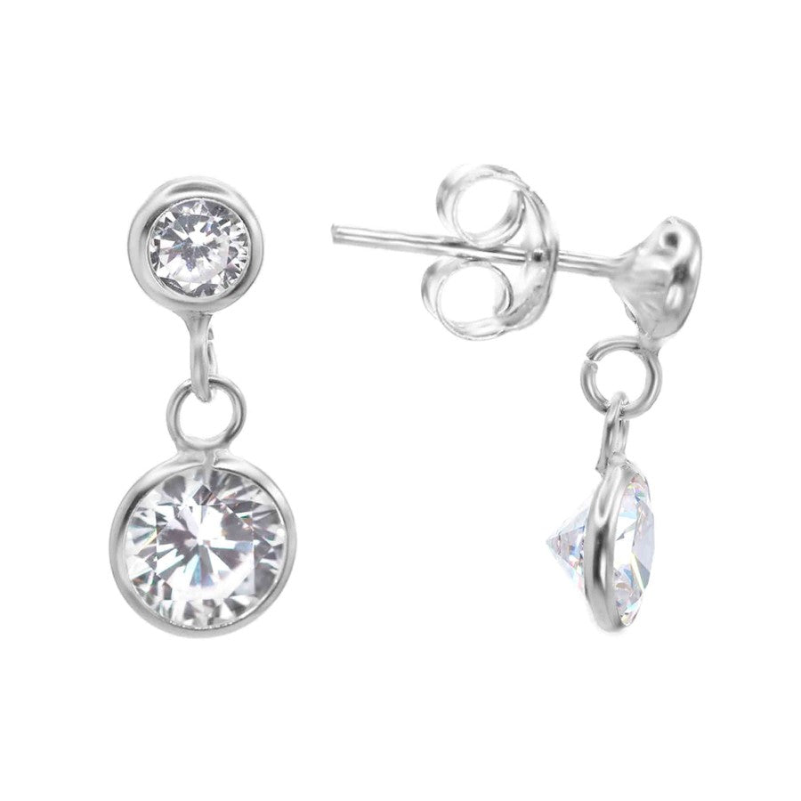 Aro Doble Circón Plata