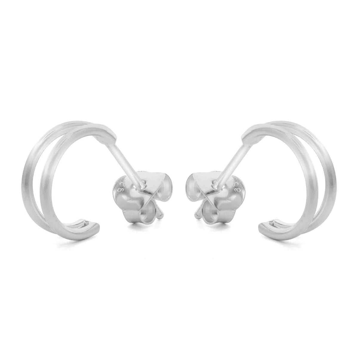 Argolla Doble Plata 12 mm