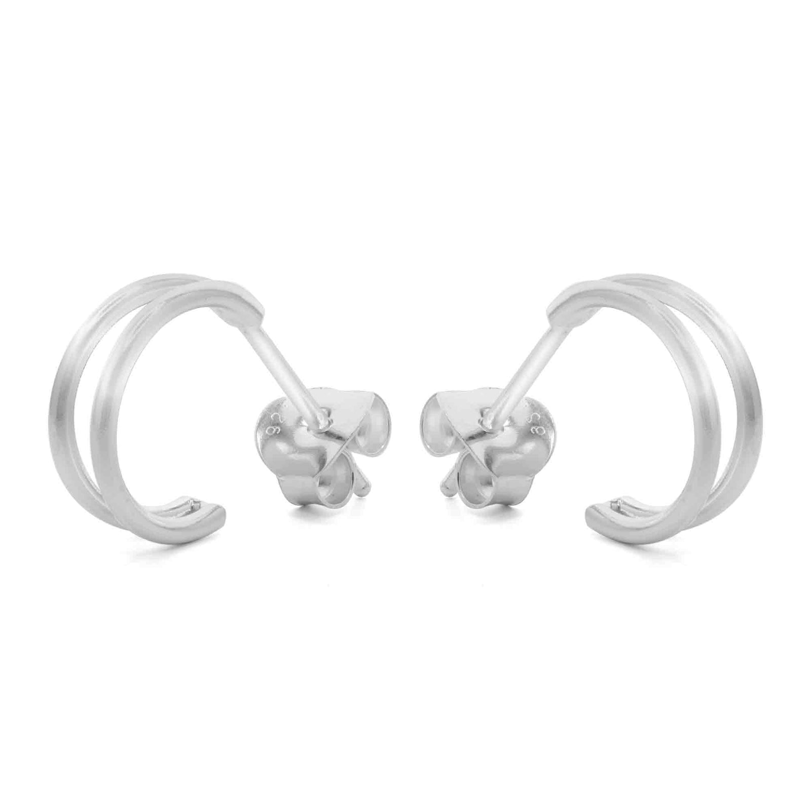 Argolla Doble Plata 12 mm