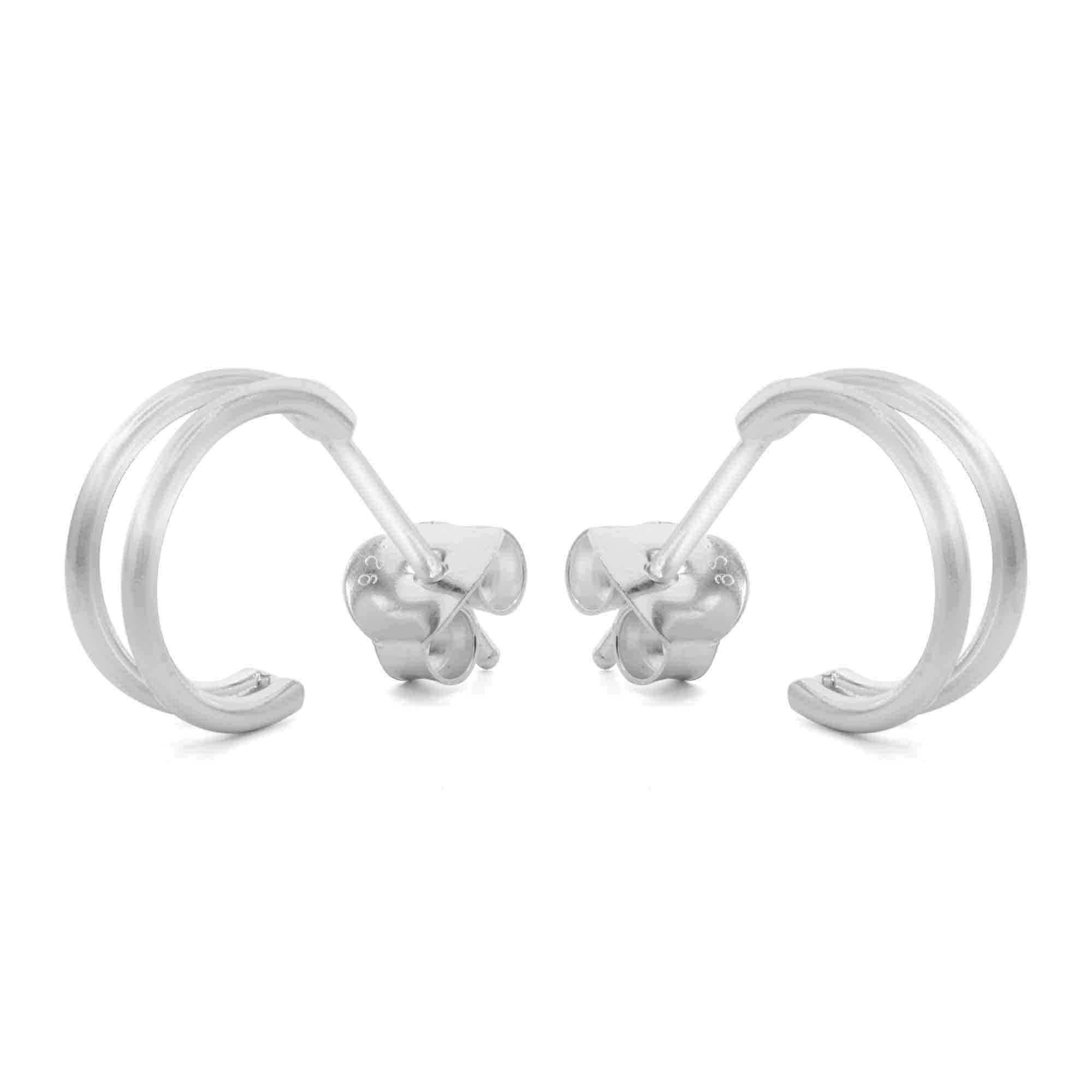 Argolla Doble Plata 12 mm