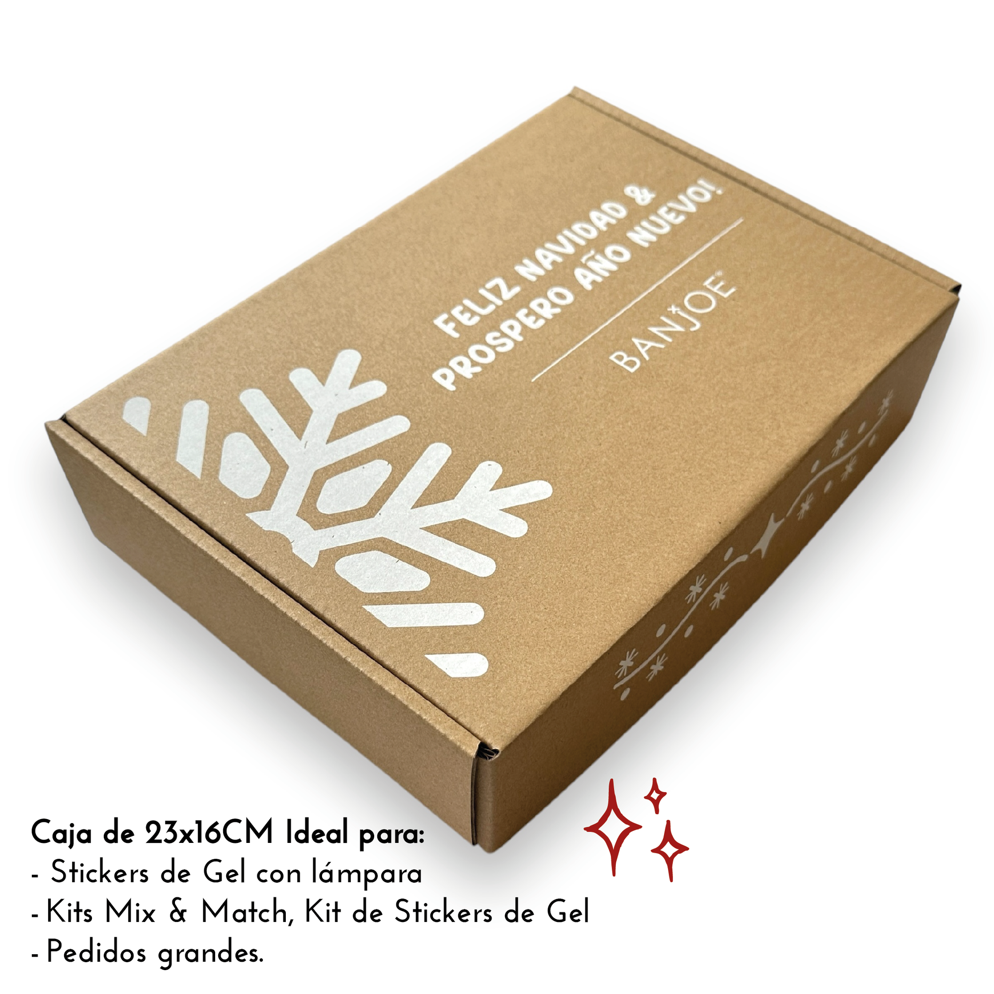 Caja Kraft Navideña 23x16 CM