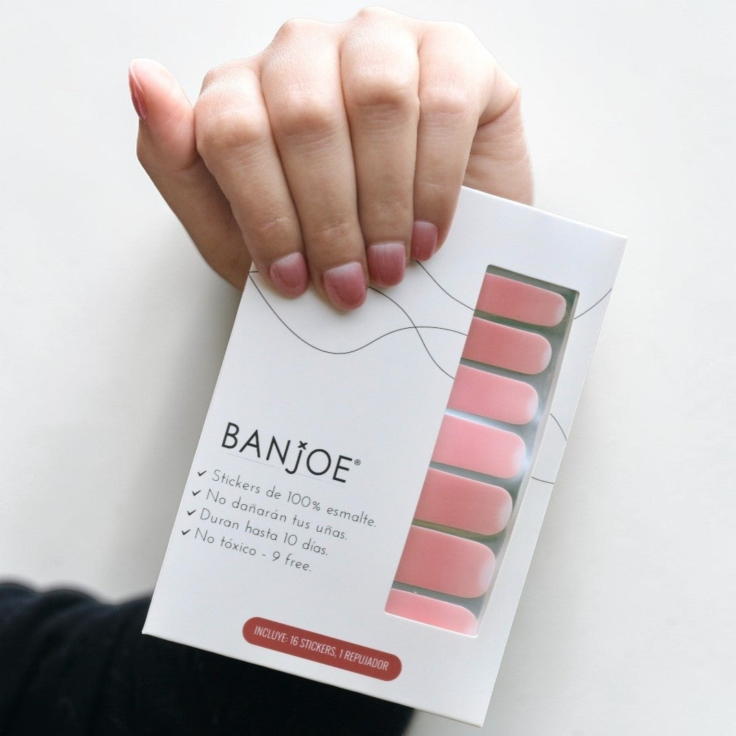 Degradé Rosa Traslúcido | Stickers de Esmalte