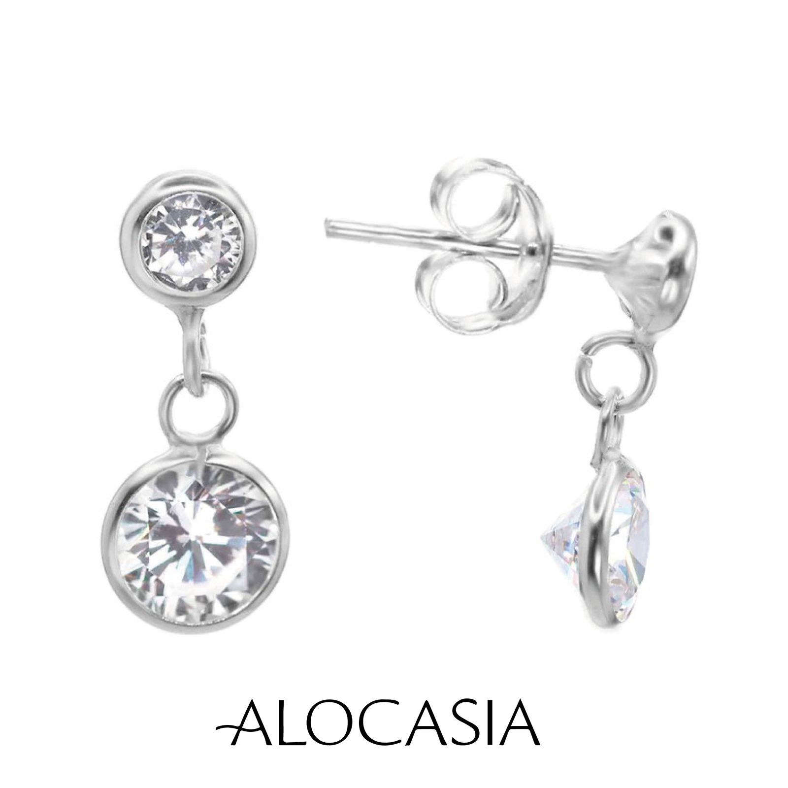 Aro Doble Circón Plata