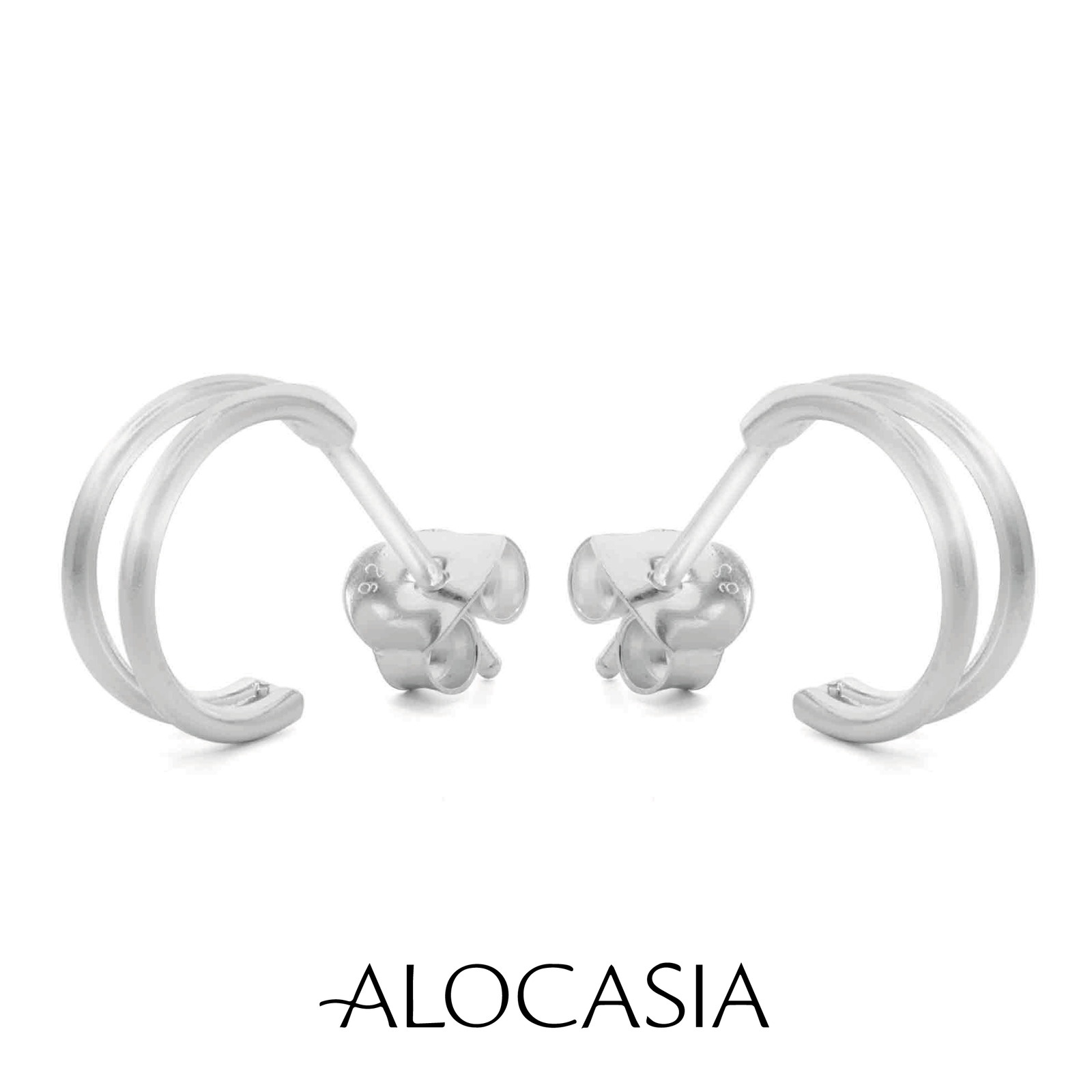 Argolla Doble Plata 12 mm