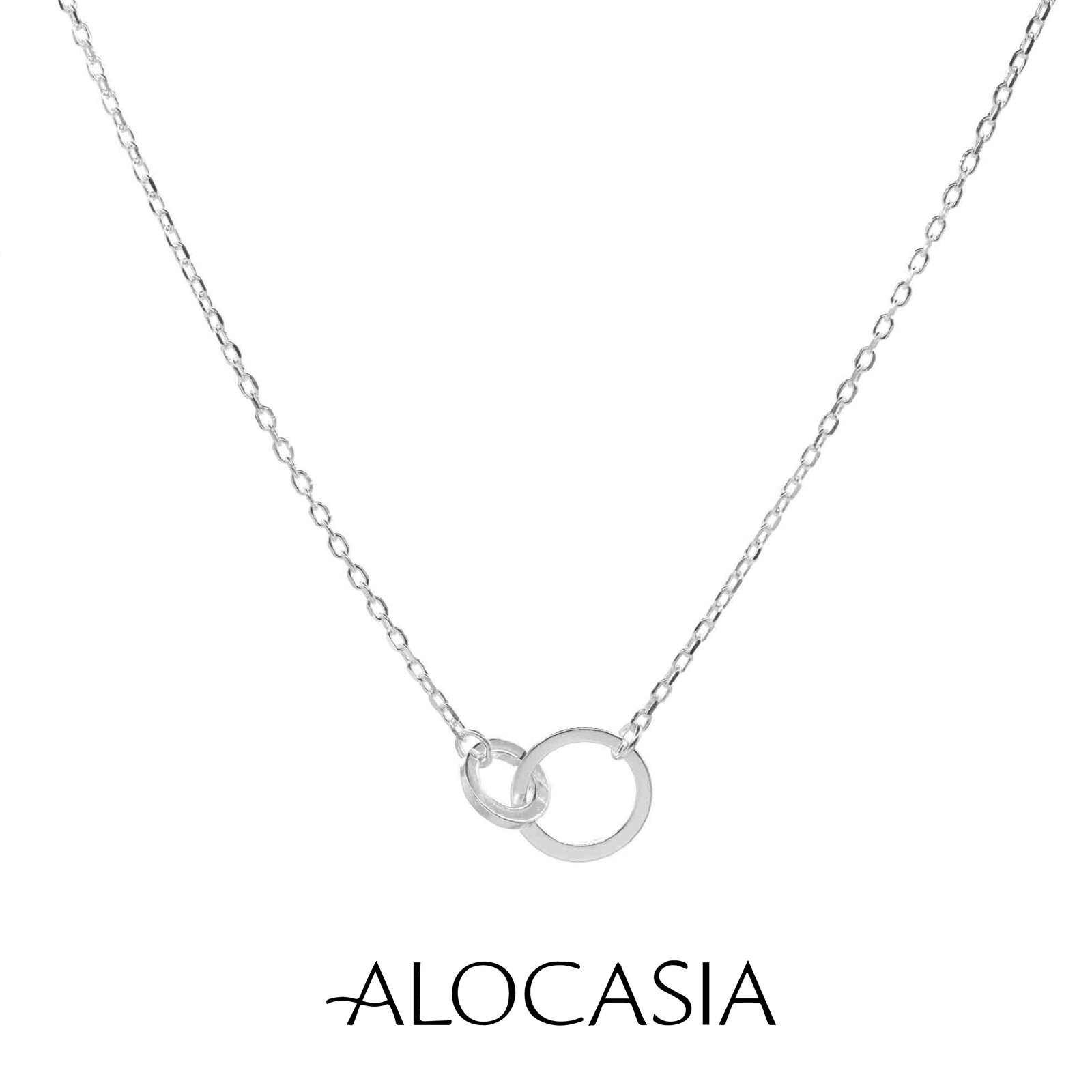 Collar Doble Argollas Plata