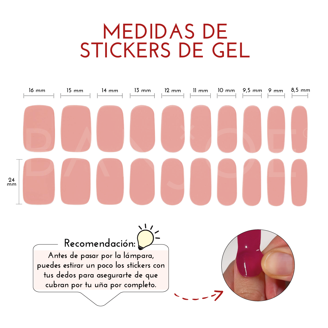 Blanco Sólido | Stickers de Gel