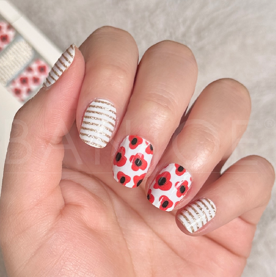 Rojo Amapola | Stickers de Esmalte