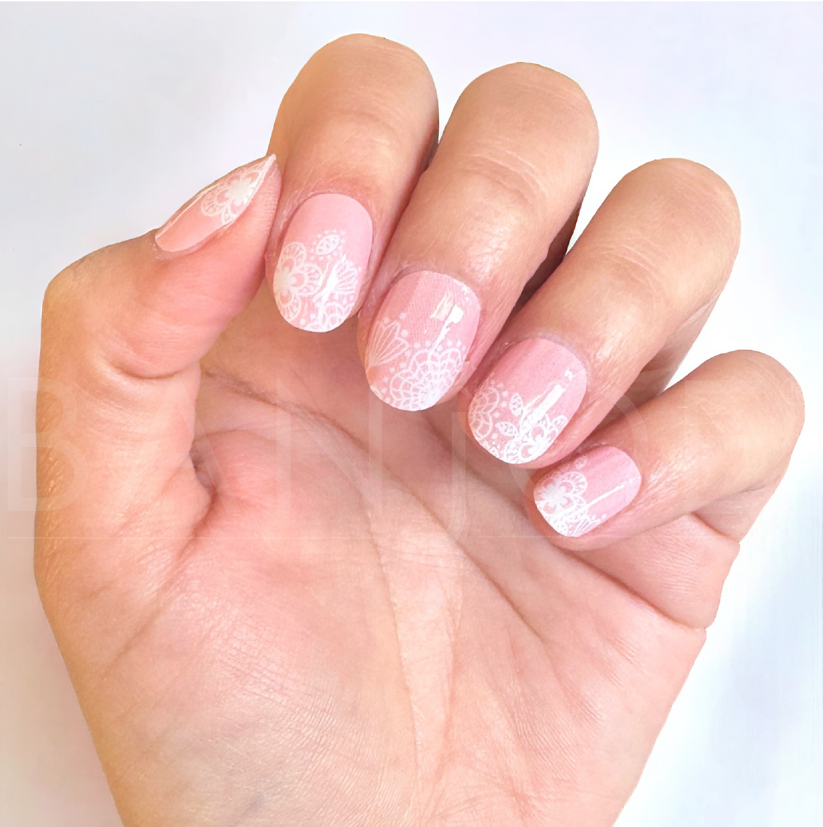 Rosa Mandala | Stickers de Esmalte