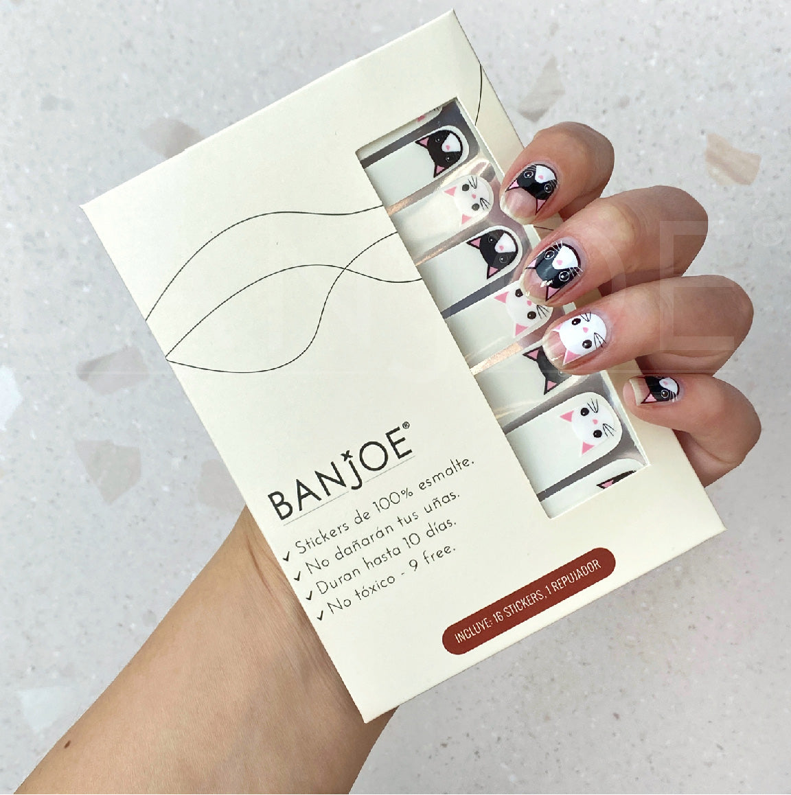 Gatitos Transparentes | Stickers de Esmalte