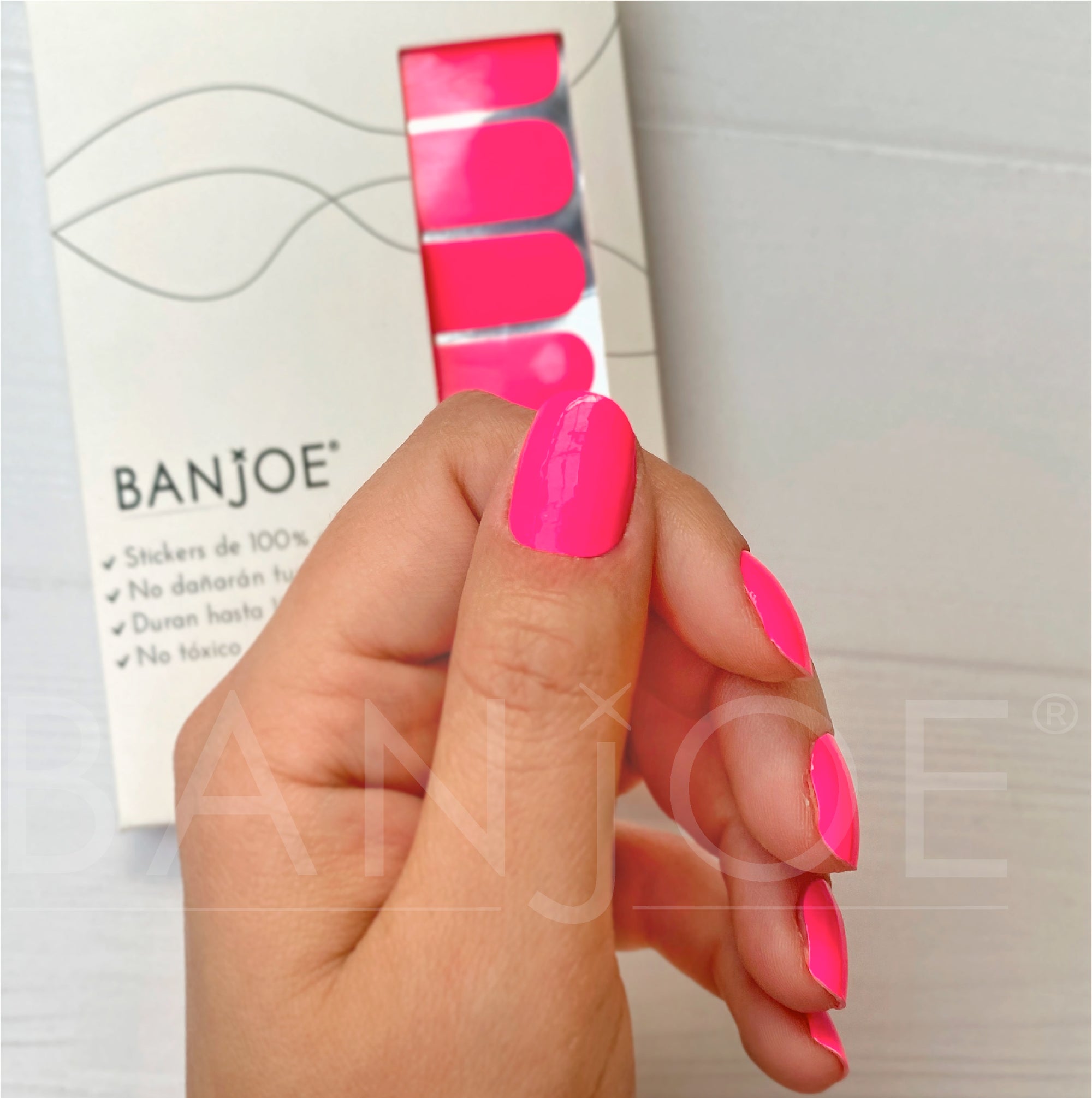 Rosa Neón | Stickers de Esmalte